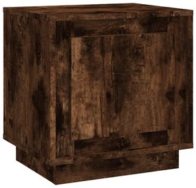 vidaXL Κομοδίνα Καπνιστή Δρυς 44x35x45 εκ. Επεξεργασμένο Ξύλο