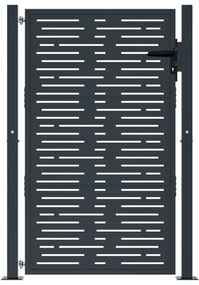 vidaXL Πόρτα Κήπου Ανθρακί Τετράγωνη 100x125 εκ. από Ατσάλι