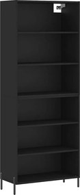 vidaXL Ντουλάπι Μαύρο 69,5x32,5x180 εκ. Επεξεργασμένο Ξύλο
