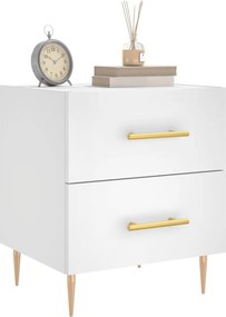 vidaXL Κομοδίνο Λευκό 40 x 35 x 47,5 εκ. από Επεξεργασμένο Ξύλο
