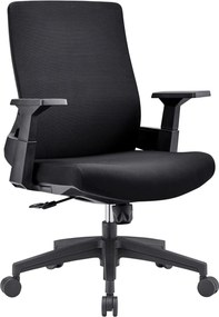 BF8950 Πολυθρόνα Γραφείου Mesh Μαύρο, Ύφασμα Μαύρο   1τμχ