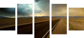 Δρόμος με εικόνα 5 τμημάτων στη μέση της ερήμου - 100x50