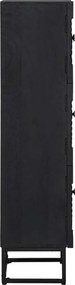 vidaXL Highboard Μαύρο 35 x 30 x 120 cm