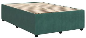 Κρεβάτι Boxspring με Στρώμα Σκούρο Πράσινο 120x190εκ. Βελούδινο - Πράσινο