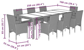 ΣΕΤ ΤΡΑΠΕΖΑΡΙΑΣ ΚΗΠΟΥ 9 ΤΕΜ ΜΑΥΡΟ ΣΥΝΘ.ΡΑΤΑΝ/ΓΥΑΛΙ ΜΕ ΜΑΞΙΛΑΡΙΑ 3278733