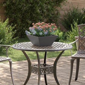 vidaXL Γλάστρα Κήπου 5 pcs Μαύρο 35 x 35 x 15 εκ. Ατσάλι