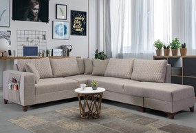 Corner Sofa-Bed Loft - Light Brown Light Brown