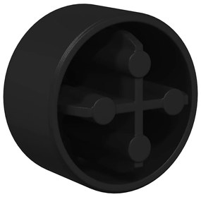 vidaXL Καπάκια για Τραπέζι Ποδοσφαίρου 10 pcs Μαύρο 1,5 x 1,5 x 1 εκ.