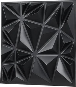 VEVOR 3D Wall Panels 33-Pack 11.81x11.81'' PVC 32 Sq.Ft Coverage Diamond Black