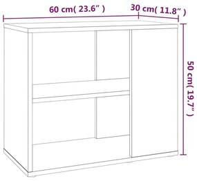 Βοηθητικό Έπιπλο6 Γκρι Sonoma 80x30x50 εκ. από Επεξεργ. Ξύλο - Γκρι