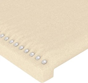 vidaXL Κεφαλάρια Κρεμ Ύφασμα 144x5x78/88 εκ.