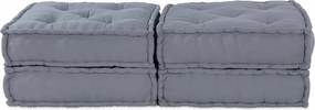 vidaXL Μονάδα Μοντέρνου Καναπέ 2 pcs Γκρι 140 x 70 x 36 εκ Ύφασμα
