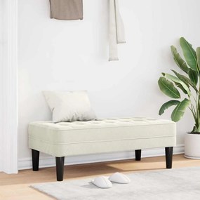 vidaXL Παγκάκι Κρεμ 113 x 57 x 39 εκ. Βελούδο