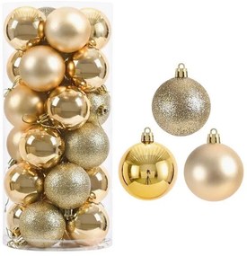 Σετ Χριστουγεννιάτικες μπάλες - 10cm - 20pcs - 326017 - Gold-326017_GOLD