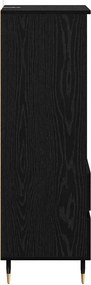 vidaXL Highboard Μαύρη Οξυά 40 x 36 x 110 εκ. Επεξεργασμένο ξύλο