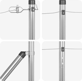 vidaXL Στύλος Περιφράξεων 13 pcs Ασημί Ατσάλι