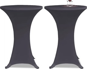 vidaXL Καλύμματα Τραπεζιού Ελαστικά 2 τεμ. Ανθρακί 60 εκ.