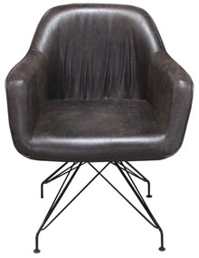 Πολυθρόνα ArteLibre Joel Καφέ 66.5x64x82cm-14480011