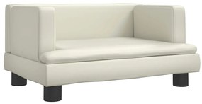 vidaXL Καναπές Παιδικός Κρεμ 60 x 40 x 30 εκ. από Συνθετικό Δέρμα