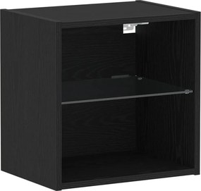 vidaXL Σετ επίπλου τηλεόρασης 2 pcs Μαύρη Οξυά Επεξεργασμένο Ξύλο
