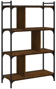 vidaXL Βιβλιοθήκη 4 Επιπέδων Καφέ Δρυς 76 x 32 x 123 εκ. Επεξ. Ξύλο