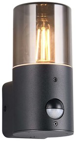 Φωτιστικό Τοίχου - Απλίκα Με Αισθητήρα Hoosic 222260132 8x17cm 1xE27 28W Black Trio Lighting