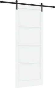 vidaXL Συρόμενη Πόρτα Λευκό και Μαύρο 93 x 232 εκ.