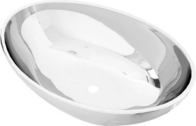 vidaXL Νιπτήρας Ασημί 40 x 33 x 13,5 εκ. Κεραμικός
