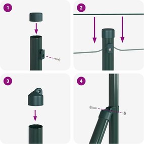 vidaXL Στύλος Περιφράξεων 26 pcs Γκρι 3,2 x 3,2 x 70 εκ
