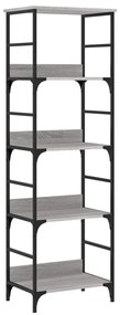 vidaXL Βιβλιοθήκη Γκρι Sonoma 50x33x153 εκ. Επεξεργασμένο Ξύλο