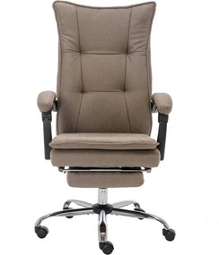vidaXL Καρέκλα Γραφείου Χρώμα Taupe Υφασμάτινη