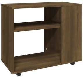 vidaXL Τραπέζι Βοηθητικό Καφέ Δρυς 70x35x55 εκ. Επεξεργασμένο Ξύλο