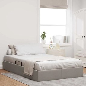 vidaXL Κρεβάτι Αποθήκης με στρώμα Taupe 120 x 200 cm ύφασμα