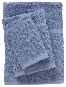Πετσέτες Best 0783 (Σετ 3τμχ) Blue Das Home Σετ Πετσέτες 70x140cm Βαμβάκι-Πολυέστερ