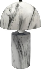 Επιτραπέζιο φωτιστικό Euphore Inart E27 λευκό μαρμάρου κεραμικό Φ18x29εκ
