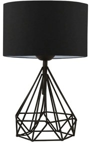 Φωτιστικό Επιτραπέζιο Christopher 0123755 24x15x41cm 1xE27 60W Black Megapap Metal, Fabric