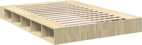 vidaXL Πλαίσιο Κρεβατιού Sonoma Δρυς 140x200 εκ. Επεξεργασμένο Ξύλο
