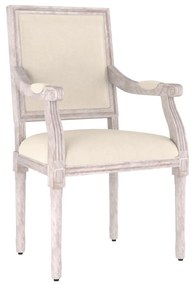 vidaXL Πολυθρόνα Μπεζ 54 x 59 x 99 εκ. Λινή