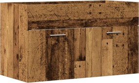 vidaXL Ντουλάπι Νιπτήρα Μπάνιου Παλιό Ξύλο 90x38,5x46 εκ. Επεξ. Ξύλο