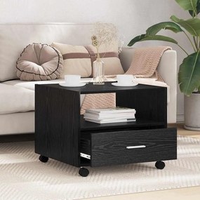 vidaXL Τραπεζάκι σαλονιού with Drawer Μαύρη δρυς 55 x 55 x 45 cm