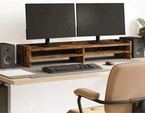 vidaXL Βάση Οθόνης Καπνιστή Δρυς 100x24x16 εκ. από Επεξ. Ξύλο