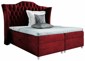 Κρεβάτι continental Baltimore 183, Διπλό, Continental, Κόκκινο, 180x200, Ταπισερί, 220x209x147cm, 154 kg, Στρώμα: Ναι | Epipla1.gr
