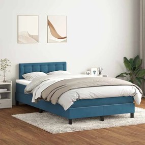 ΚΡΕΒΑΤΙ BOXSPRING ΜΕ ΣΤΡΩΜΑ ΣΚΟΥΡΟ ΜΠΛΕ 120X210 ΕΚ. ΒΕΛΟΥΔΙΝΟ 3316591