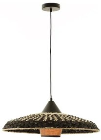 Κρεμαστό Φωτιστικό Οροφής Ε27 40W SAVANA Πλέγμα Sunlight-SAVANA-WB-Μαύρο-Λευκό SAVANA-WB