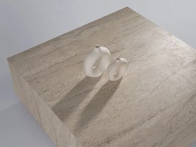 Τραπεζάκι Σαλονιού Τραβερτίνη LIZBON 90x90x35,5