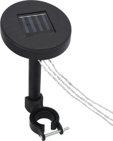 vidaXL Κιόσκι με Διπλή Οροφή και Φωτάκια LED Ανθρακί 3 x 3 μ.