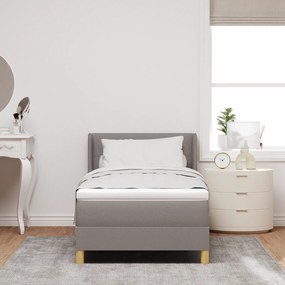 vidaXL Κρεβάτι Box Spring με Στρώμα σε Ταπέ, 90 x 200 εκ, Ύφασμα