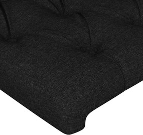 vidaXL Κεφαλάρι Μαύρο 90x7x118/128 εκ. Ύφασμα