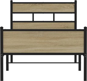 vidaXL Πλαίσιο Κρεβατιού Χωρ. Στρώμα Sonoma Δρυς 75x190εκ Επεξ. Ξύλο