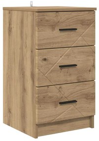 vidaXL Κομοδίνο artisan δρυς 38 x 38 x 66 εκ Επεξεργασμένο ξύλο